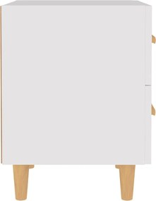 vidaXL Κομοδίνο Λευκό 40 x 35 x 47,5 εκ.