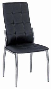 Καρέκλα Erina Black 11-1537 44X55X100cm Μέταλλο,Τεχνόδερμα