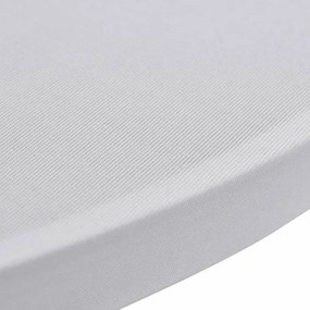 vidaXL Κάλυμμα Τραπεζιού Stretch 2 τεμ. Λευκό Ø 60 εκ.