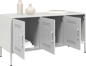 vidaXL Έπιπλο Τηλεόρασης Λευκό 100,5x39x50,5 εκ. από Ατσάλι