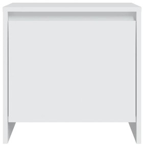 vidaXL Κομοδίνο Λευκό 45 x 34 x 44,5 εκ. από Μοριοσανίδα