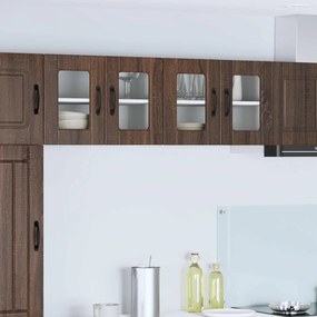 vidaXL Ραφιέρα τοίχου PORTO 2 pcs Καφέ δρυς Επεξεργασμένο Ξύλο