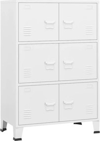 vidaXL Αρχειοθήκη Βιομηχανικού Στιλ Λευκή 75 x 40 x 115 εκ. Ατσάλινη