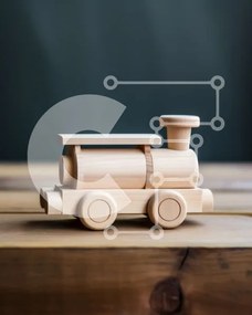 Intra Συλλεκτικό Ξύλινο Παζλ Plywood  4mm - Αξιολάτρευτο Ξύλινο Παιχνίδι Τρένο για παιδιά Σε Ξύλινο Κουτί - Διαστάσεις: 10x10 cm – 25 κομμάτια
