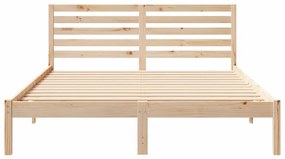 vidaXL Σκελετός Κρεβατιού Καφέ 160 x 200 cm Μασίφ ξύλο πεύκου