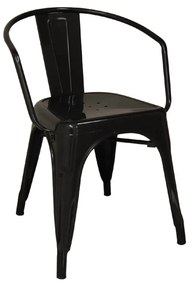 Πολυθρόνα Relix Black Ε5192,11 52x49x72 cm Metal