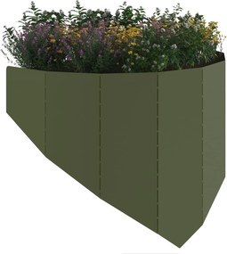 VidaXL Περίγραμμα γκαζόν 100 x 45 cm Ατσάλι Λαδί