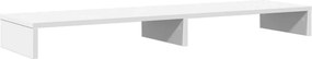 vidaXL Βάση Οθονών Λευκή 100x27x10 εκ. από Επεξ. Ξύλο