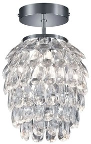 Φωτιστικό Οροφής - Πλαφονιέρα Petty R60451006 1xE14 40W Φ20 27cm Chrome RL Lighting Metal