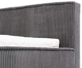 Επενδυμένο κρεβάτι Plexi-Gkri-Anthraki-140 x 200