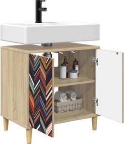 vidaXL Ντουλάπι Μπάνιου OMMEN Sonoma 60 x 40 x 60 εκ