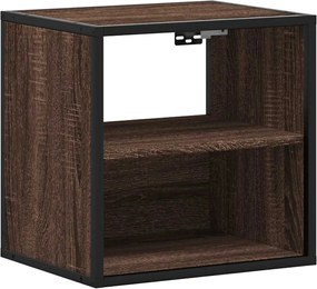 vidaXL Κομοδίνο επίτοιχο ντουλάπι καφέ δρυς 40x31x39,5 cm