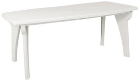 WOODWELL LIPARI Τραπέζι Dining Κήπου - Βεράντας, PP Άσπρο 180x90x72cm Ε363