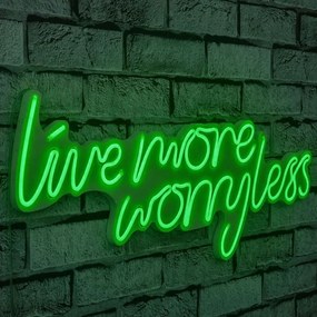 Διακοσμητικό Φωτιστικό Τοίχου Live More Worry Less 395NGR1659 67x2x36cm Led 30,2W Green Wallity