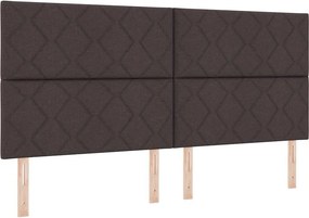 vidaXL Κεφαλάρι Σκούρο Καφέ 200 cm ύφασμα