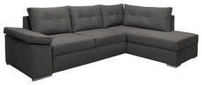 Corner Sofa with Storage Space New Angela Fylliana Right Corner Grey 270x180x80 cm