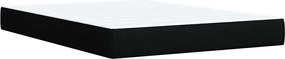 vidaXL Κρεβάτι Boxspring με Στρώμα Μαύρο 140x190 εκ. Υφασμάτινο