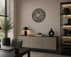Ρολόι τοίχου Ghirigoro bronzo,χάλυβας, 50εκ/ Arti e Mestieri