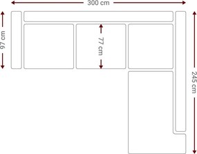 Γωνιακός καναπές Fredrik-Smoke-Δεξιά