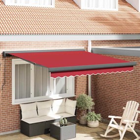 vidaXL Σκηνίτσα Αναδιπλούμενη Κόκκινο 350 x 250 εκ Ύφασμα, Μέταλλο