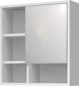 Καθρέπτης μπάνιου Demo Μegapap χρώμα λευκό 60x17,5x60εκ.