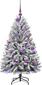 vidaXL Τεχνητό Χριστουγεννιάτικο Δέντρο Πράσινο και Λευκό 120 cm