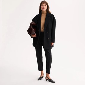 Κοντό παλτό με κουμπιά, από μάλλινο ύφασμα