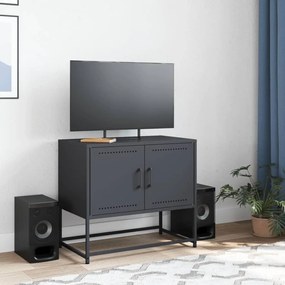 Έπιπλο Τηλεόρασης Ανθρακί 68,5x39x60,5 εκ. από Χάλυβα - Ανθρακί