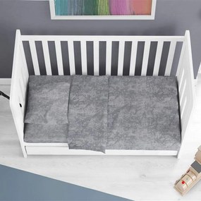 Κατωσέντονο Βρεφικό Premium Shadow 613 Με Λάστιχο Dark Grey DimCol Cradle 70x140cm 100% Βαμβάκι