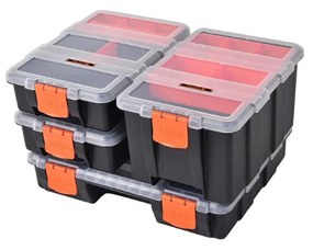 Tactix 320020 Ταμπακιέρες Σετ 4 Σε 1 Πλαστικές, Με Αποσπώμενα Ράφια, Διάφανο Καπάκι &amp; Θήκες