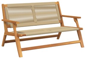 vidaXL Πάγκος Κήπου Μπεζ 76x122x73 εκ. Μασίφ Ξύλο Ακακίας