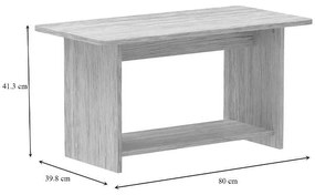Τραπέζι Kumba pakoworld σε oak απόχρωση 80x40x42εκ