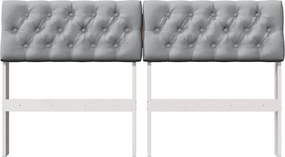 vidaXL Ταπετσαρισμένο κεφαλάρι Ανοιχτό γκρι 150 cm