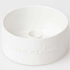 Χριστουγεννιάτικο Κηροπήγιο Mini Time To Dream RD0092465 Φ12x5cm White Raeder