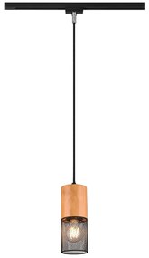 Φωτιστικό Ράγας Κρεμαστό Duoline 73430132 Φ8x180cm 1xE27 25W Natural-Black Trio Lighting