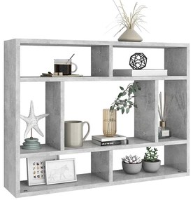 vidaXL Ραφιέρα Τοίχου Γκρι Σκυροδέματος 75x16x55 εκ. από Επεξ. Ξύλο