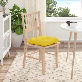 vidaXL Μαξιλάρια καθισμάτων 4 pcs Ύφασμα Απαλό Κίτρινο