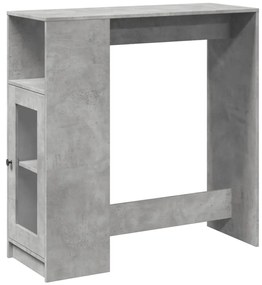 vidaXL Τραπέζι Μπαρ με Ράφια Γκρι Σκυρ. 101x40x103,5 εκ Επεξεργ. Ξύλο