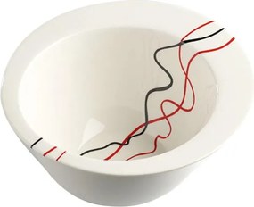 ΑΣΥΜΜΕΤΡΟ ΜΠΩΛ D:20CM ΜΕ ΚΟΚΚ &amp; ΜΑΥΡ ΓΡΑΜΜΕΣ