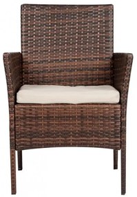 Σαλόνι κήπου Calma σετ 4τμχ rattan cappuccino-ύφασμα μπεζ