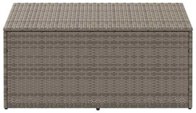 κουτί αποθήκευσης κήπου γκρι 110x50x58 cm Poly Rattan - Γκρι