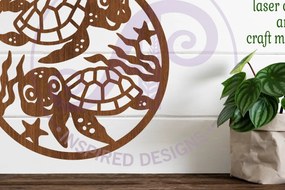 Intra απο ξύλο plywood 3mm-4mm πάχος - Χαριτωμένη επιγραφή τοίχου χελώνας,  . Δίασταση 40x50 cm INTRAFABR-91774600