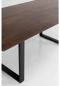 Τραπεζαρία Symphony Ακακία Walnut Καφέ-Μαύρο  160x80x76εκ - Μαύρο