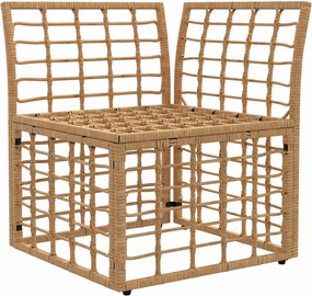 vidaXL Μονάδα Γωνιακού Καναπέ Εξωτερικού Χώρου Modular Φυσικό
