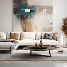 Κρεμαστό Φωτιστικό Ράγα με Σποτ Genesis 100cm Λευκό