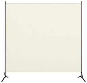 Διαχωριστικό Δωματίου με 1 Πάνελ Λευκό Κρεμ 175 x 180 εκ. - Κρεμ