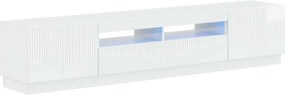 vidaXL Ντουλάπα LED Τηλεόρασης HOORN 3 τμχ. Γυαλιστερό Λευκό