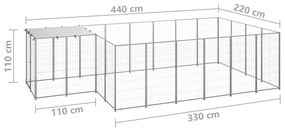 Σπιτάκι Σκύλου Ασημί 8,47 m² Ατσάλινο   - Ασήμι