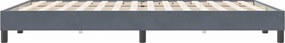 vidaXL Box Spring Κρεβάτι χωρίς στρώμα Σκούρο γκρι 160x220cm Βελούδινο