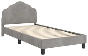 vidaXL Κρεβάτι Παιδικής Κρεβατοκάμαρας με Κεφαλάκι Ανοιχτό γκρι